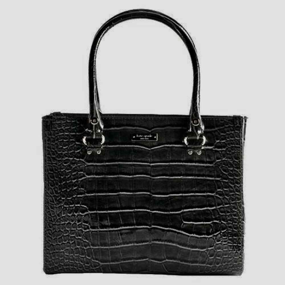 Kate Spade Knightsbridge Quinn Croc Embossed Bag EUC A Classic, Elegant Tote EUC